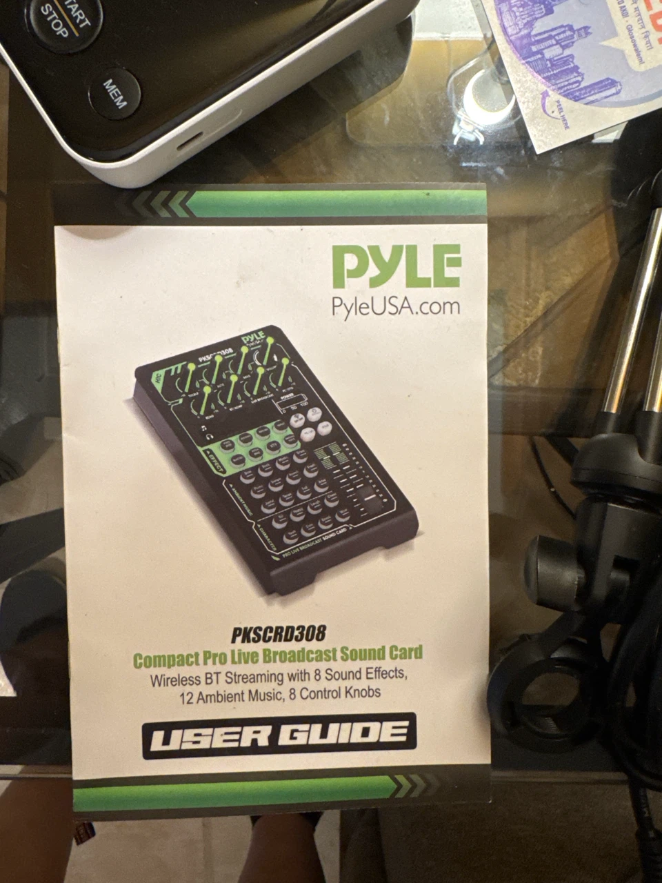 Pyle PKSCRO308 Compact Pro Live Broadcast Sound Card & Mic
