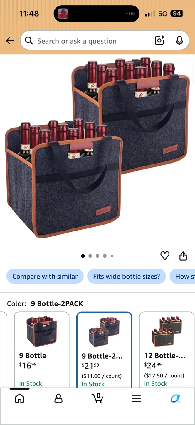 Foyego 9 Bottle Wine Carrier Tote Bag - photo 5