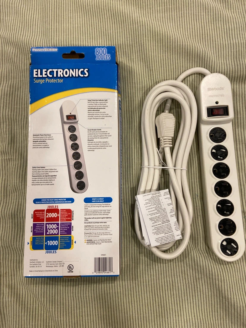 Woods 800 Joules Surge Protector Power Strip - photo 2