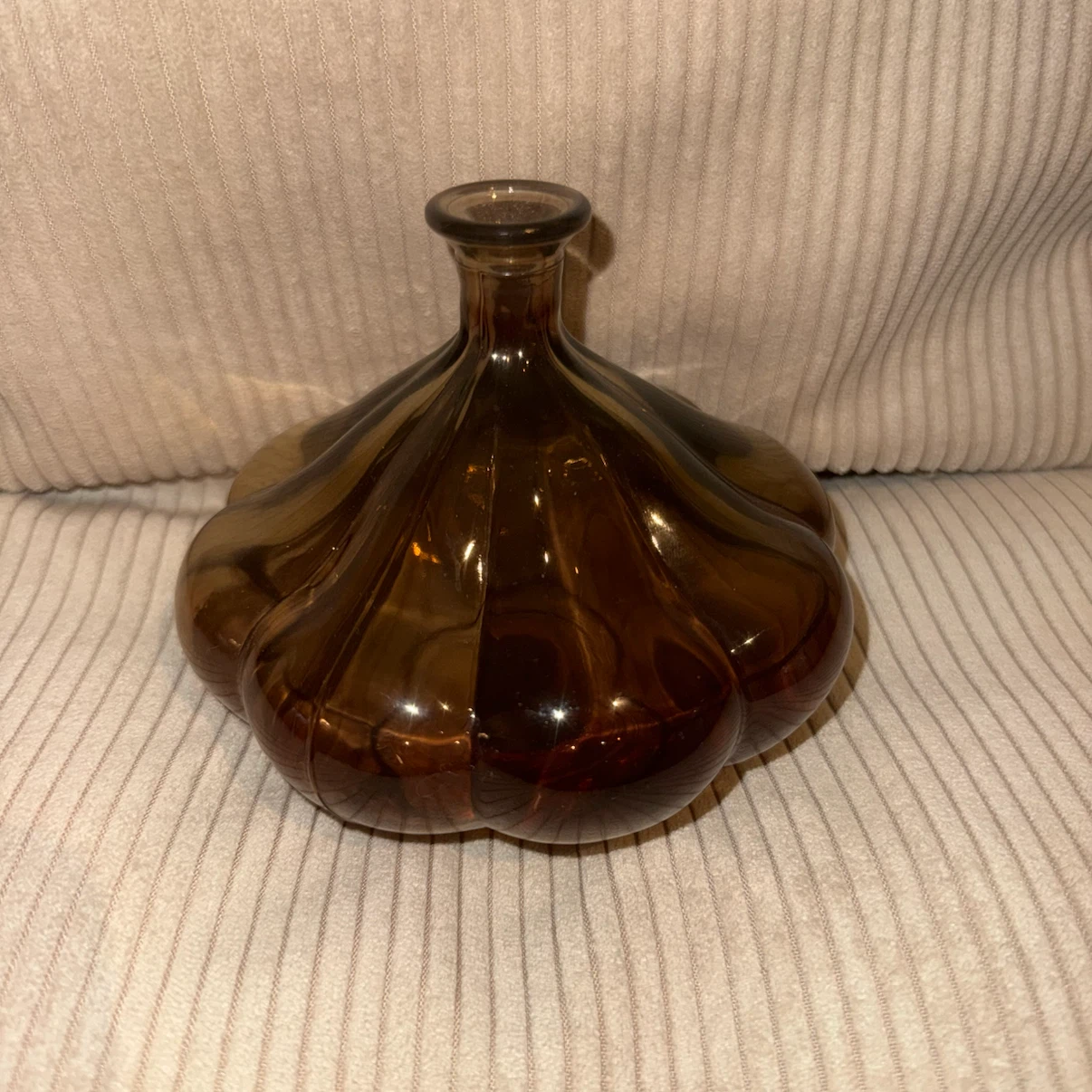 Brown Glass Decorative Bottle