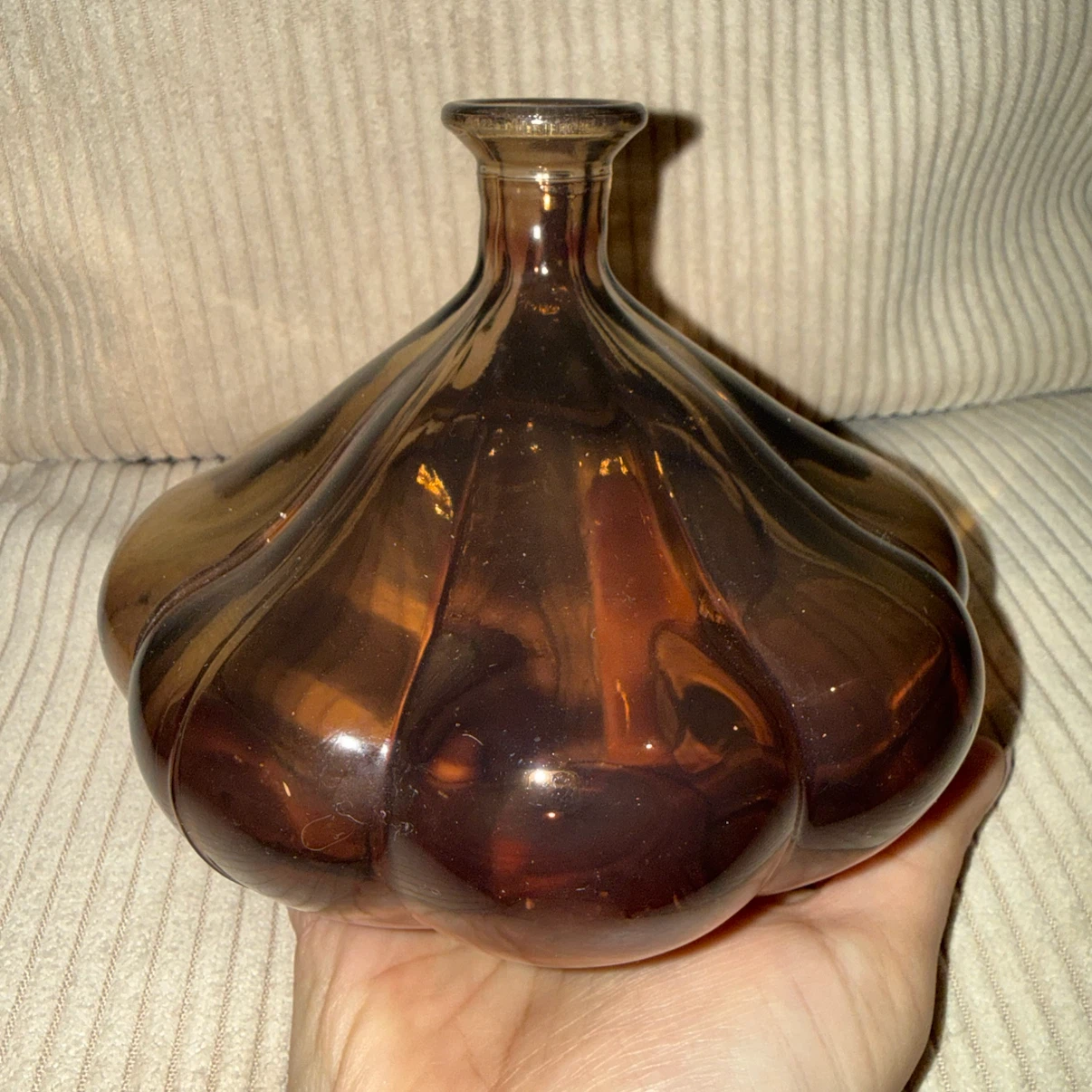 Brown Glass Decorative Bottle - photo 2