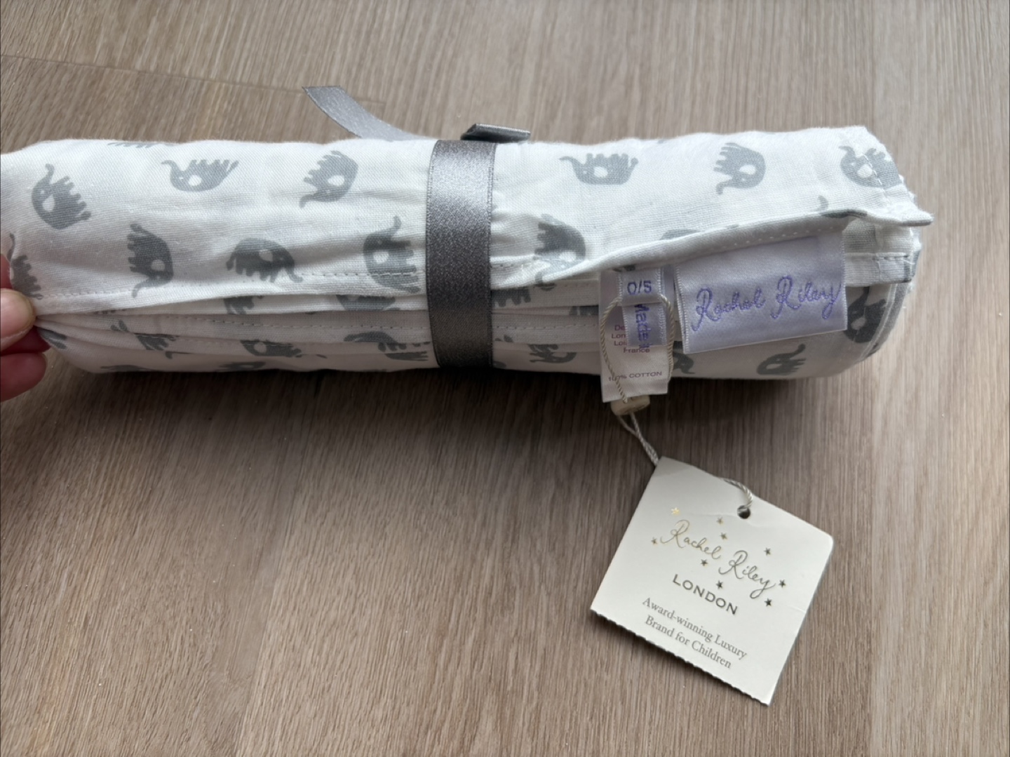 Rachel Riley Elephant Print Swaddle Blanket - photo 3