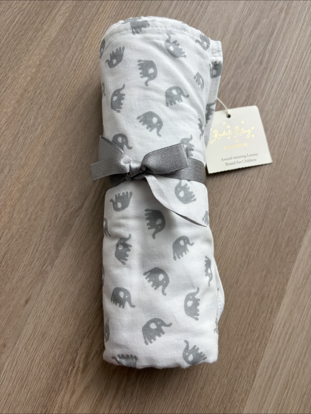 Rachel Riley Elephant Print Swaddle Blanket