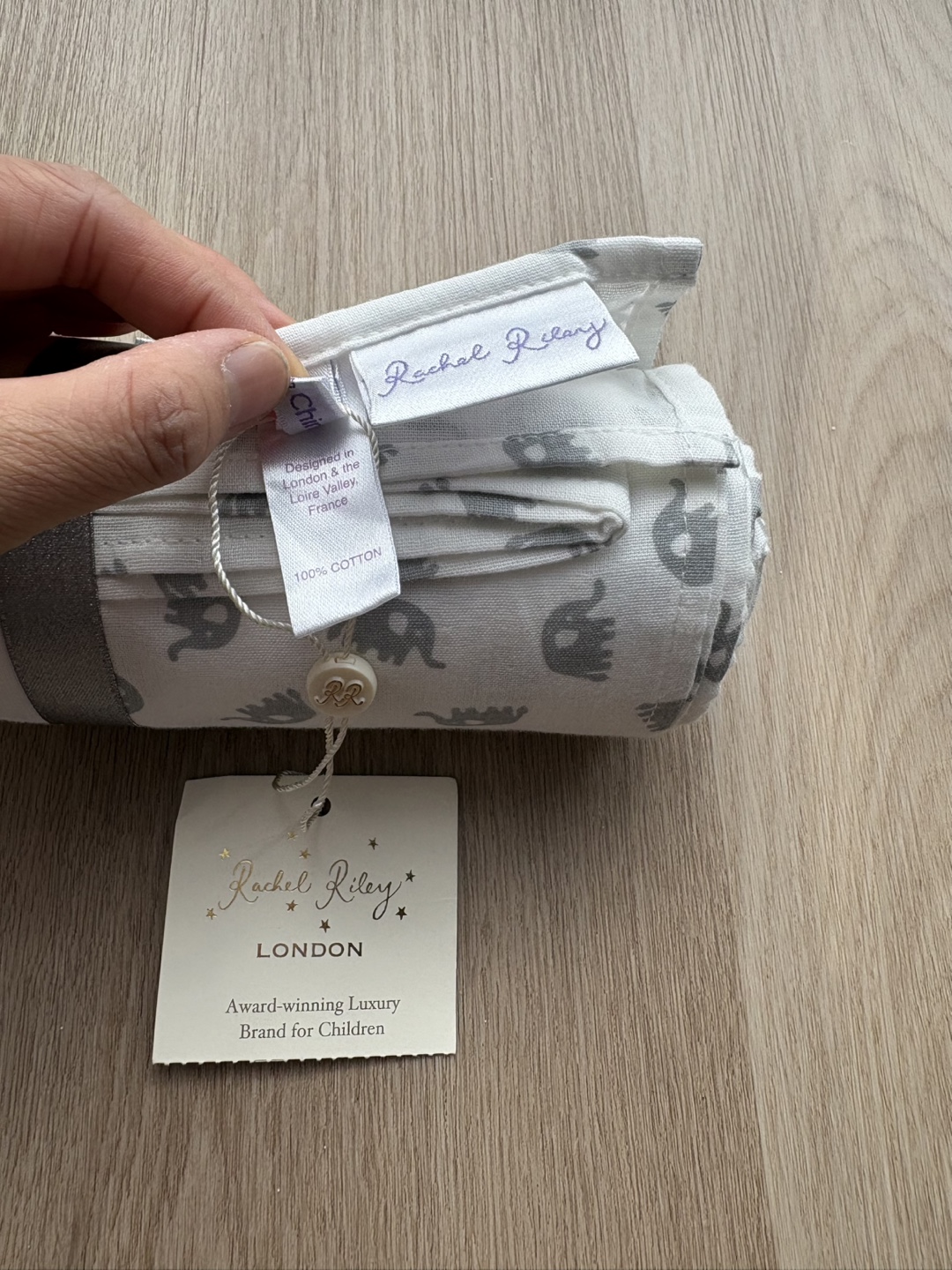 Rachel Riley Elephant Print Swaddle Blanket - photo 2