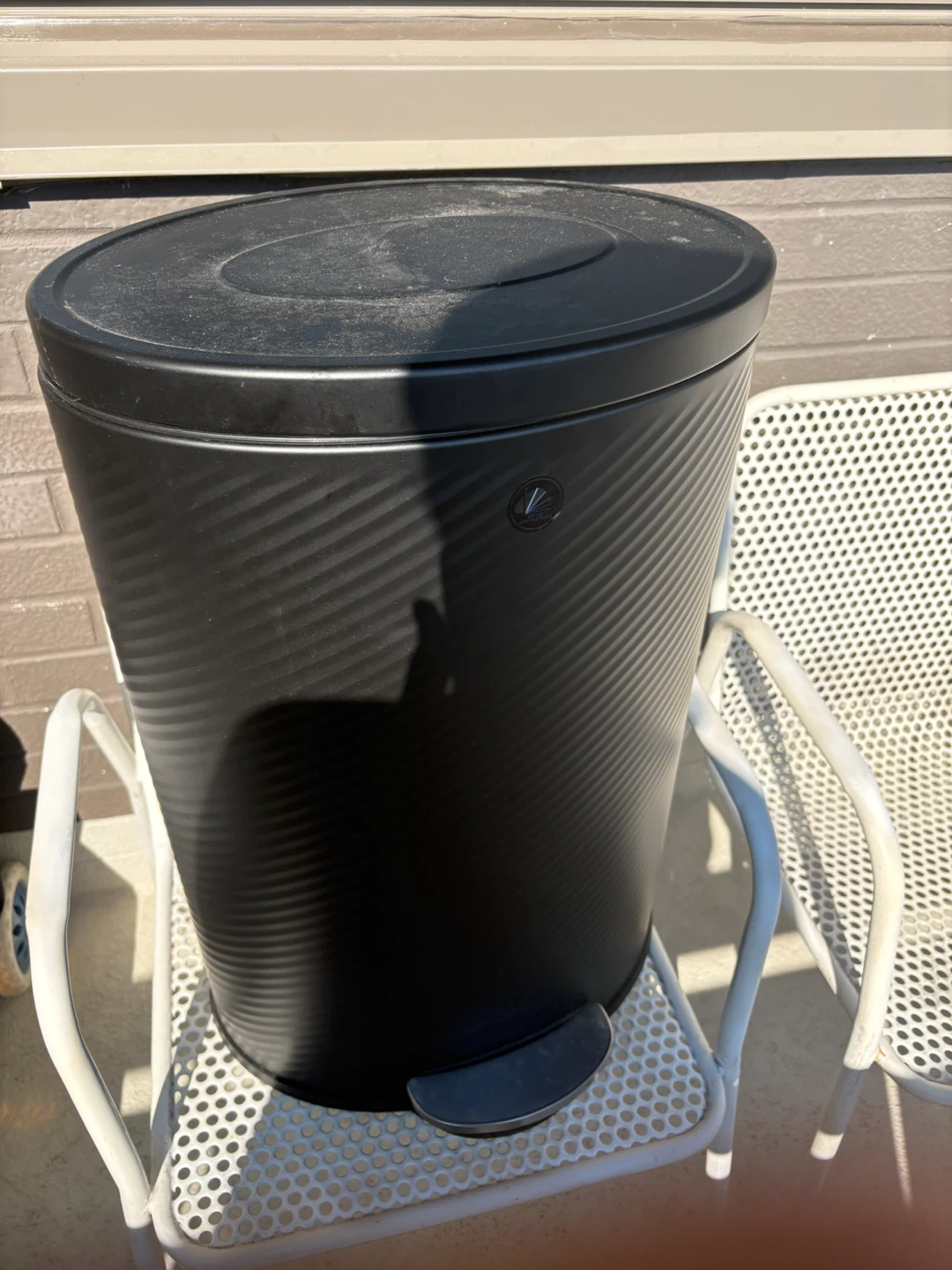Black Step Trash Can