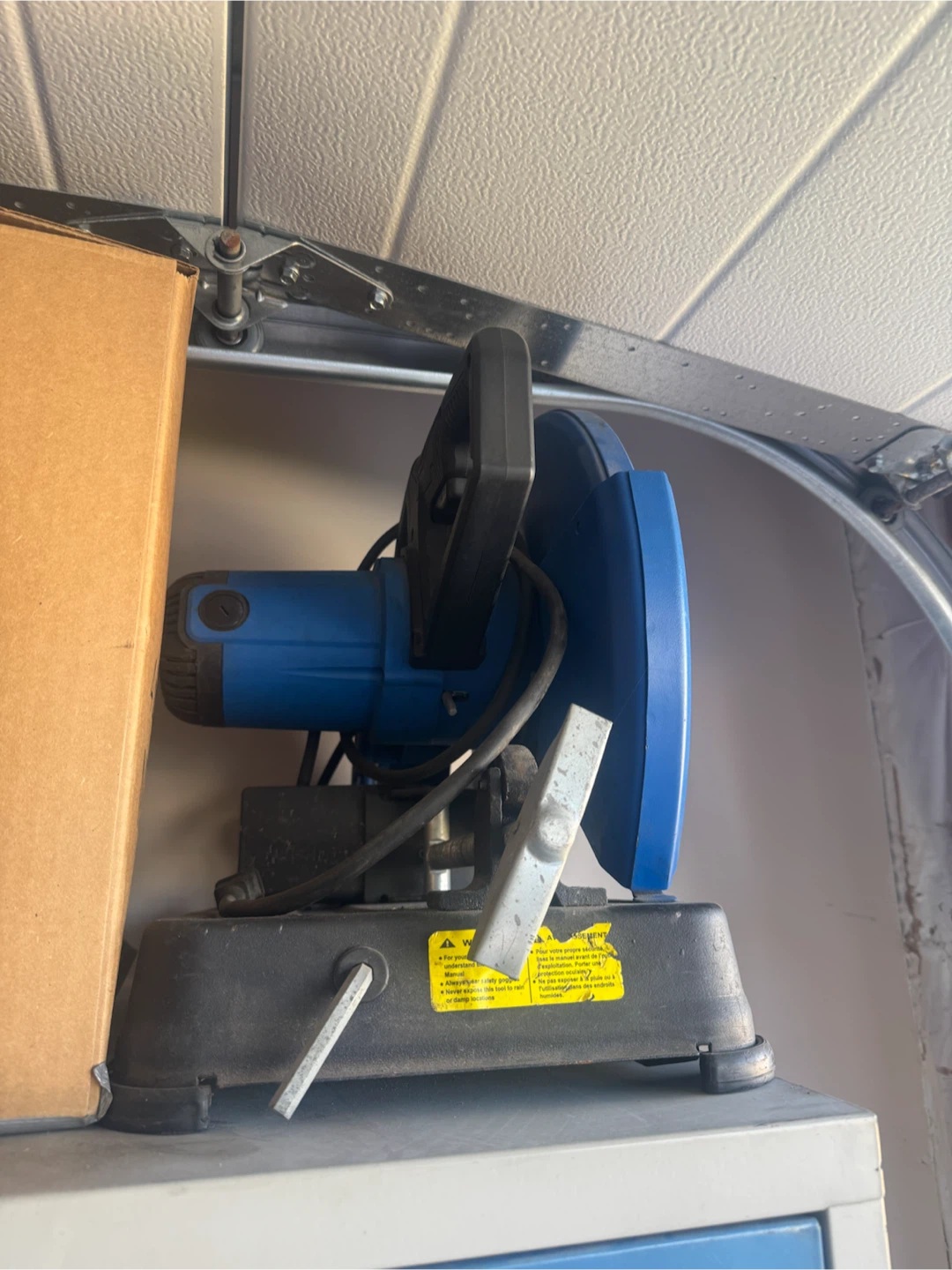 Blue Metal Chop Saw
