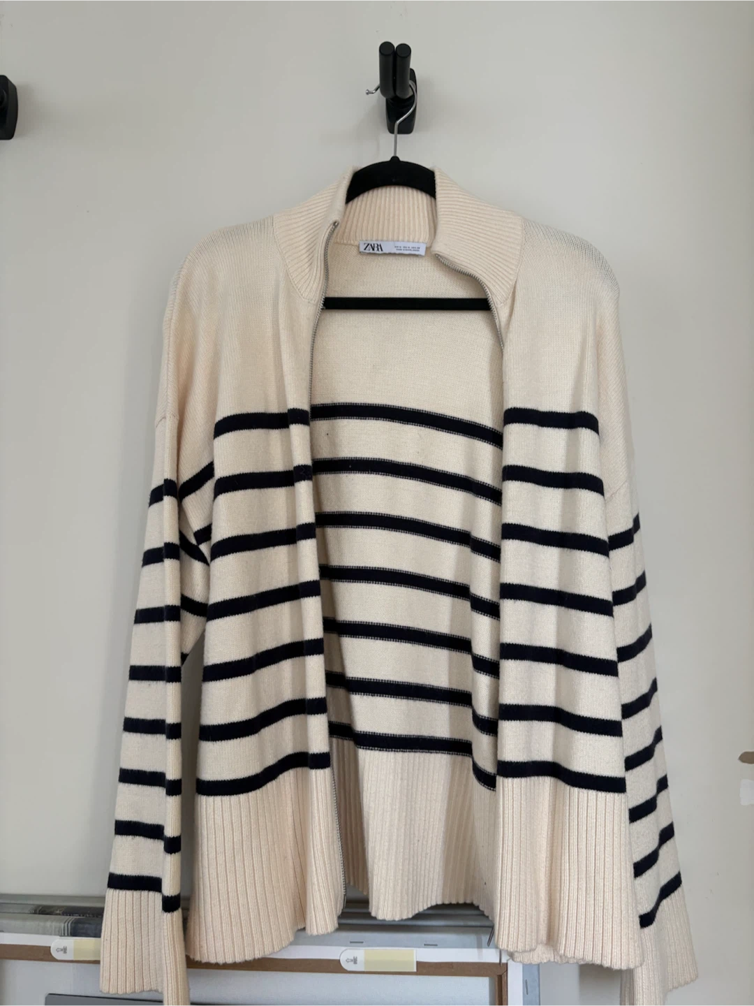 ZARA Striped Zip-Up Cardigan - photo 2