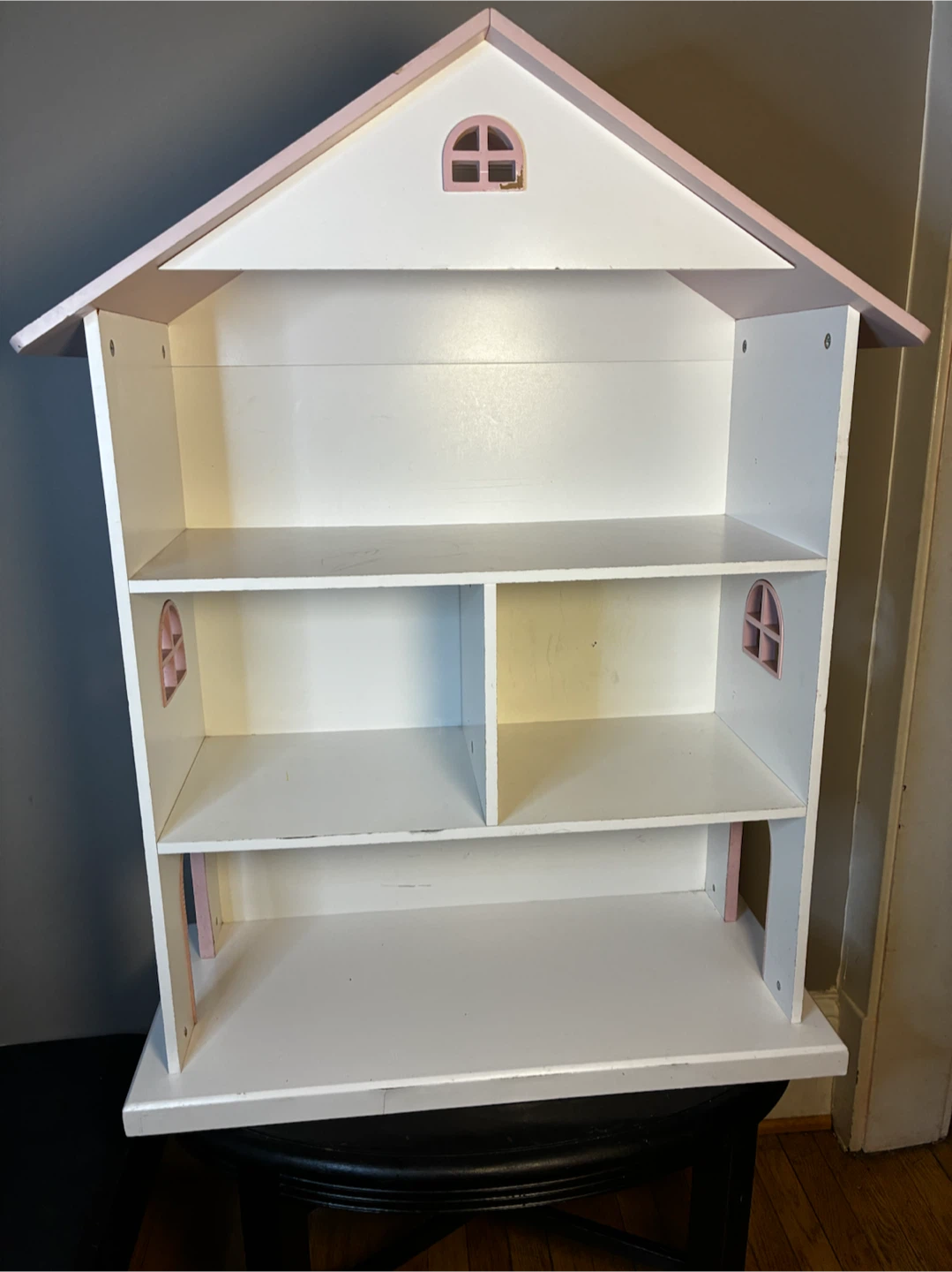 Wooden Dollhouse Bookshelf Multi-Room Compartment