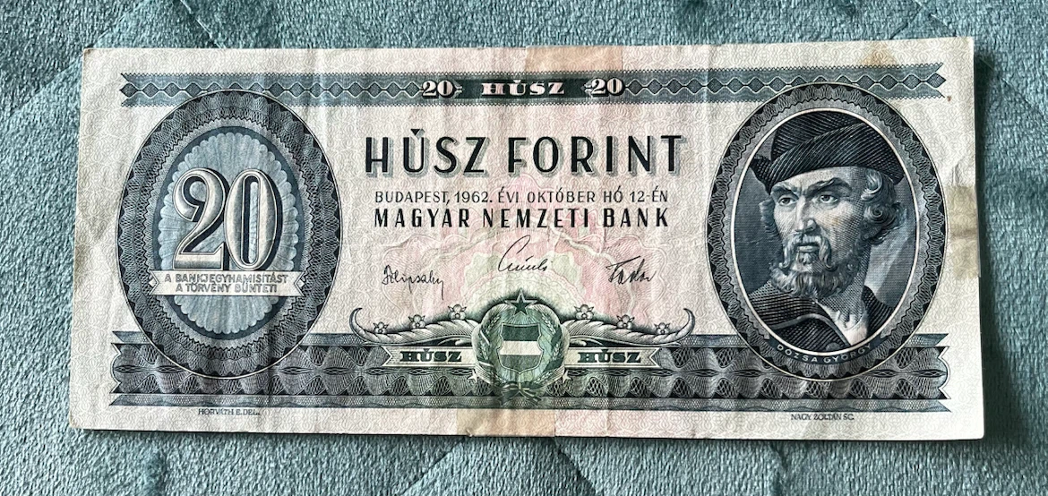 Hungary 20 Forint Banknote (1962) - photo 2
