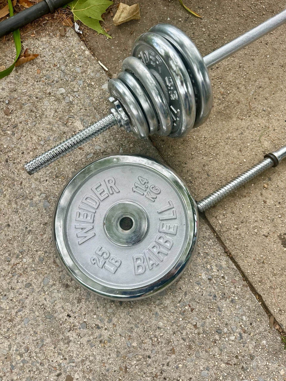 Weider Barbell Set with Weight Plates - photo 2