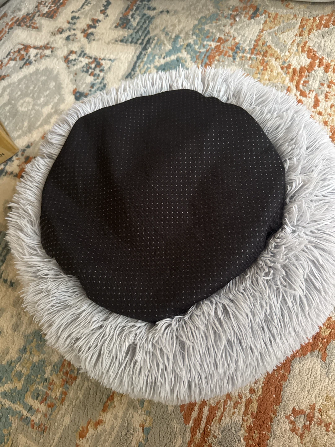 Plush Grey Round Cat Dog Bed - photo 5