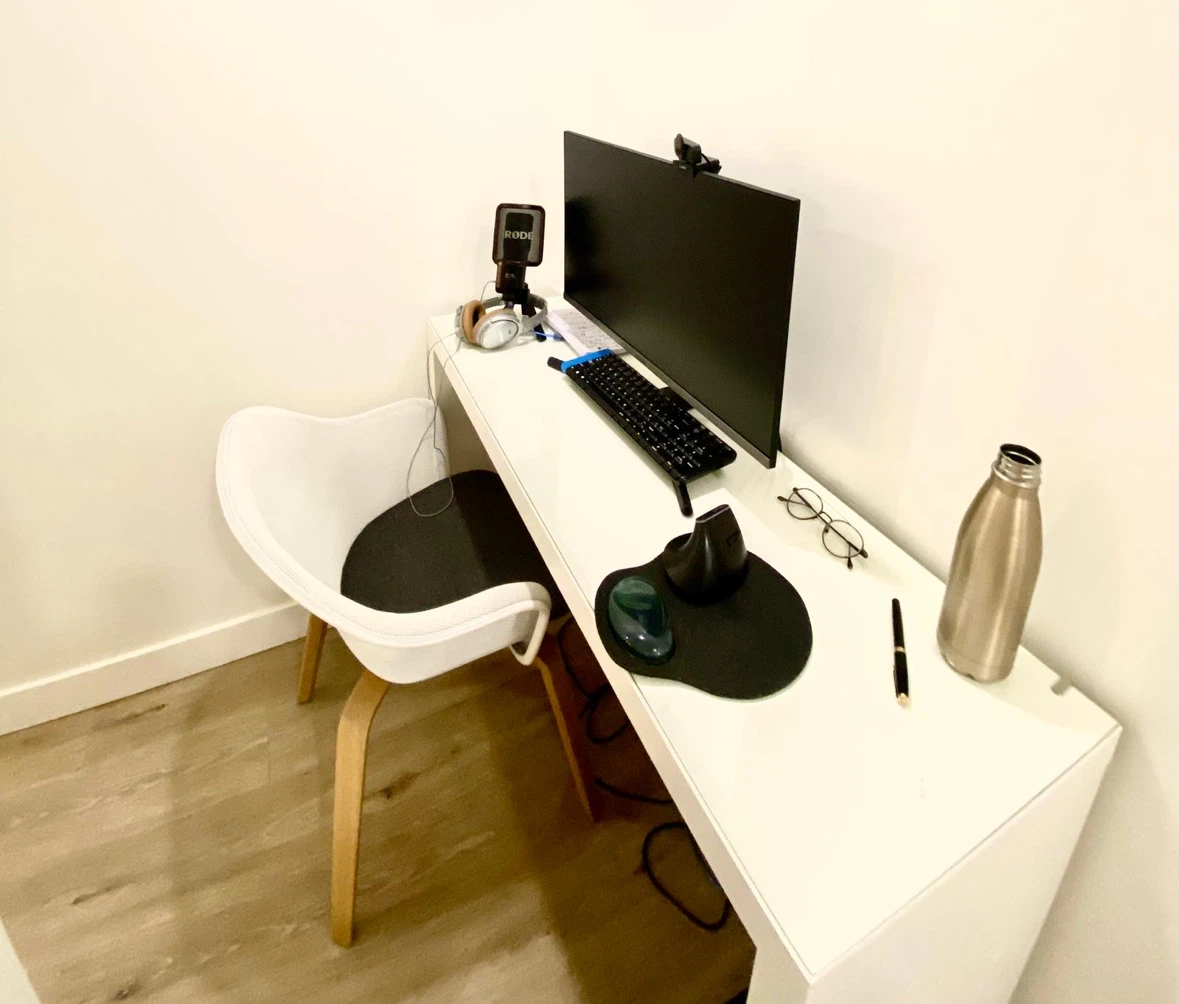 White IKEA desk