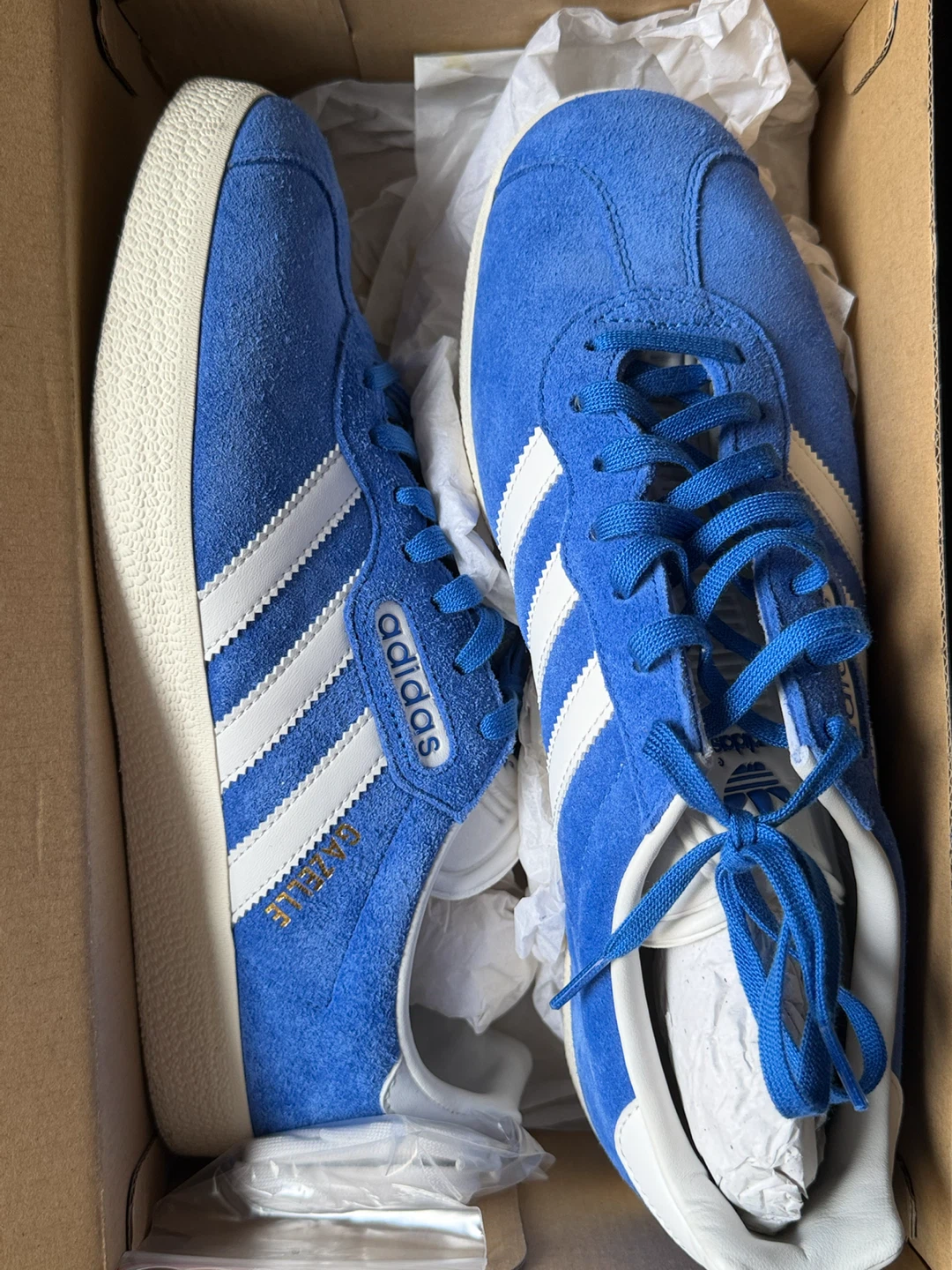 Adidas Gazelle Blue Suede Sneakers US 9