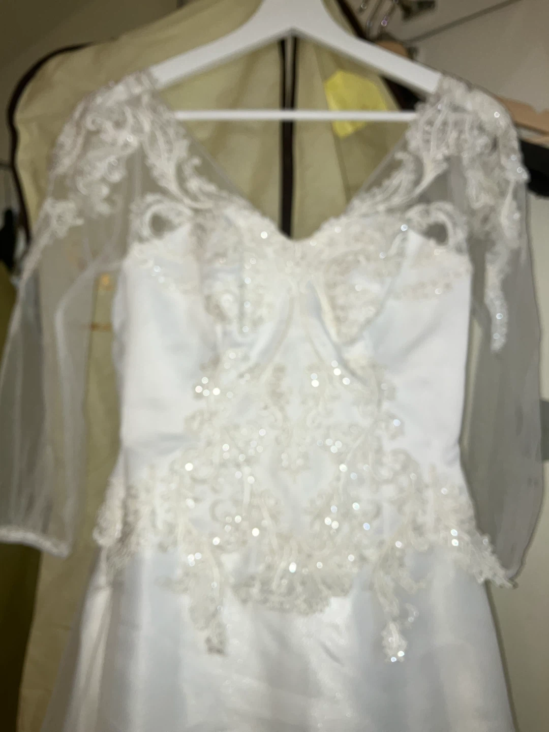 White Lace Wedding Dress - photo 3