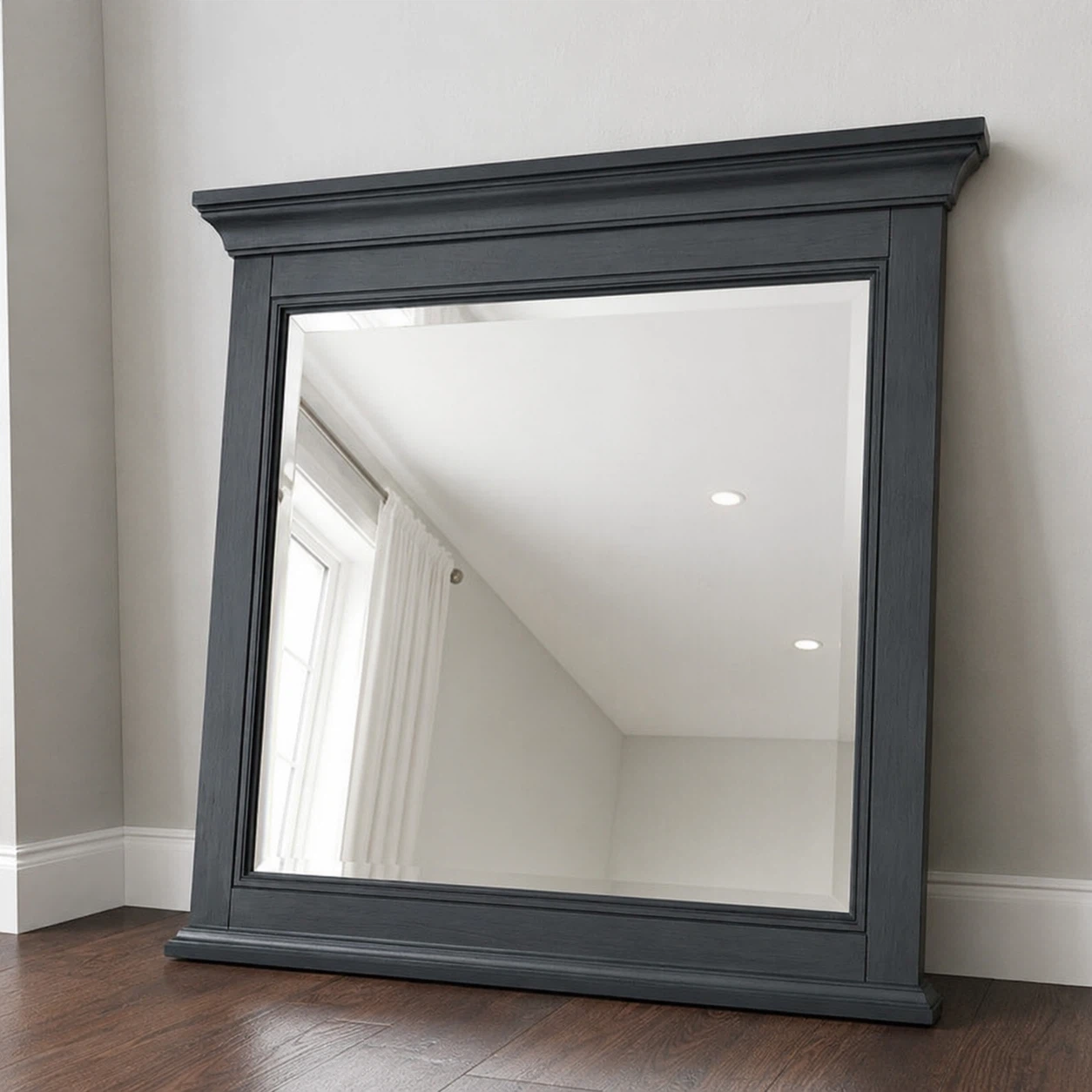 Square Wood Framed Mirror 32x32
