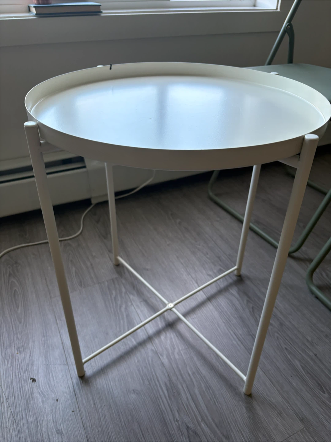 Set of 2 light green folding chairs - photo 3