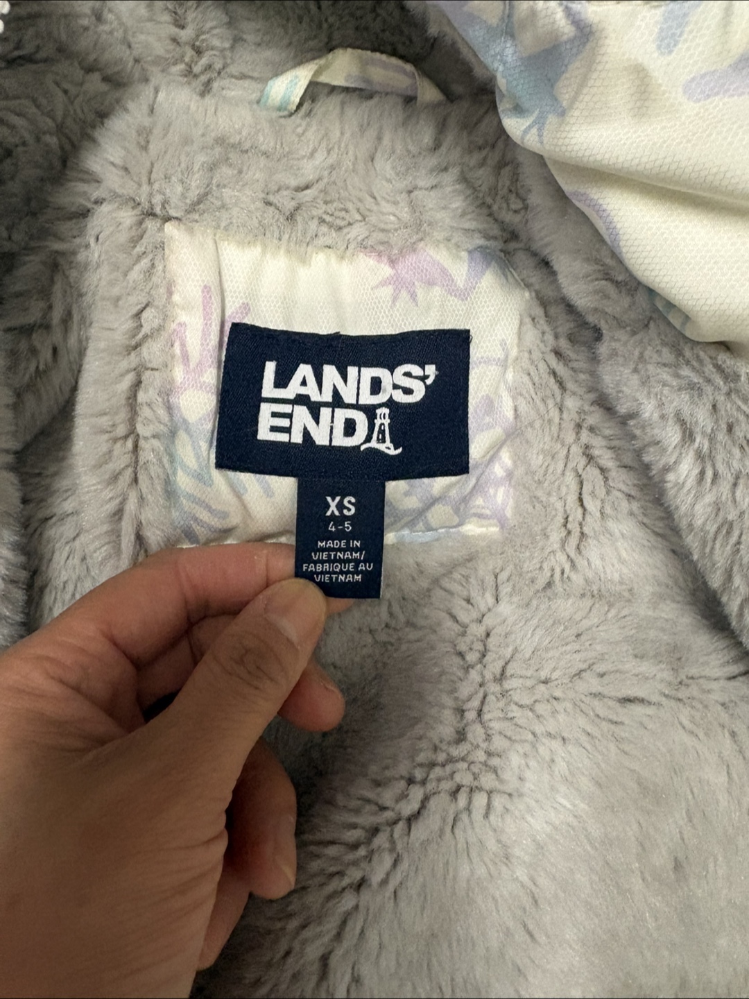 Lands' End Girls Snowflake Puffer Coat - photo 2