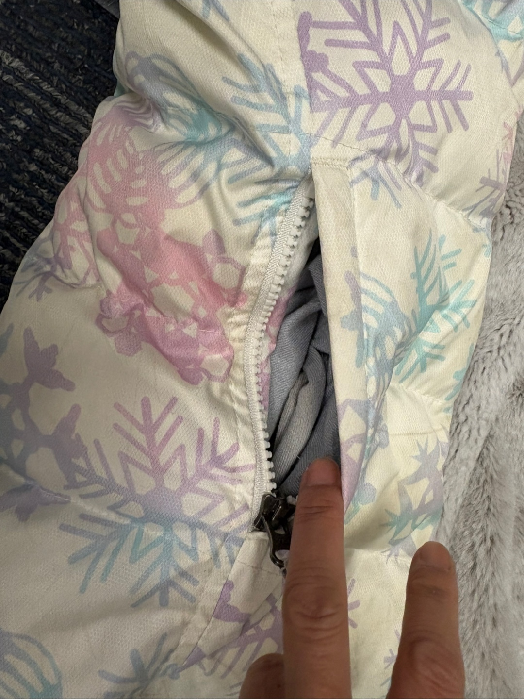 Lands' End Girls Snowflake Puffer Coat - photo 3