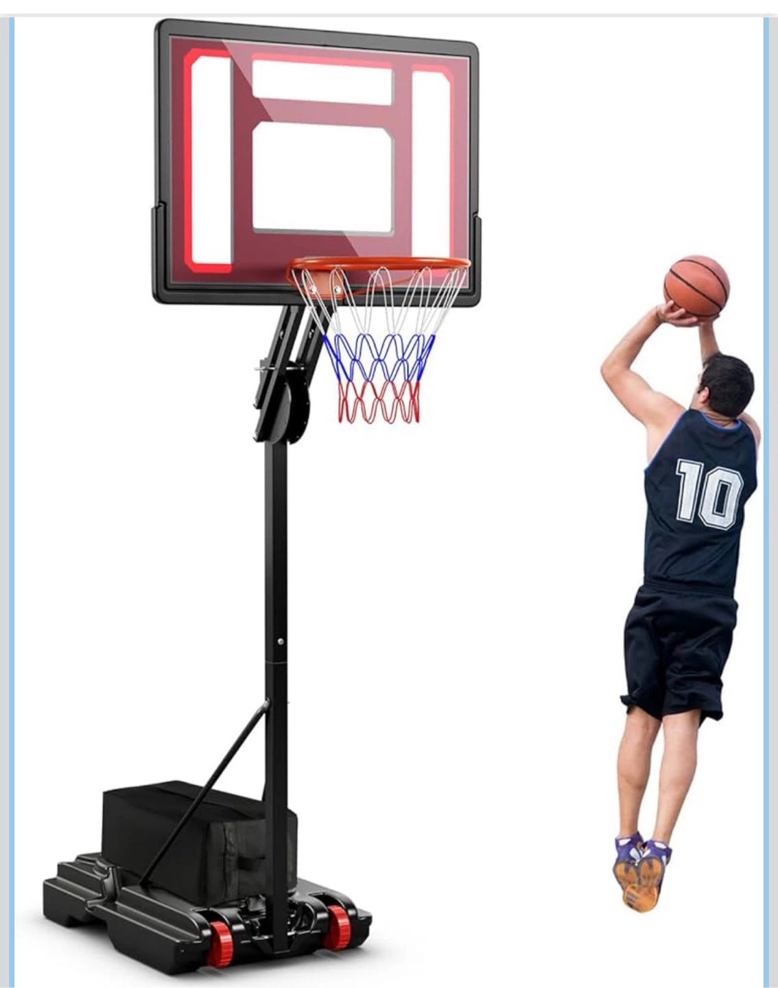 Adjustable Height Basketball Hoop System