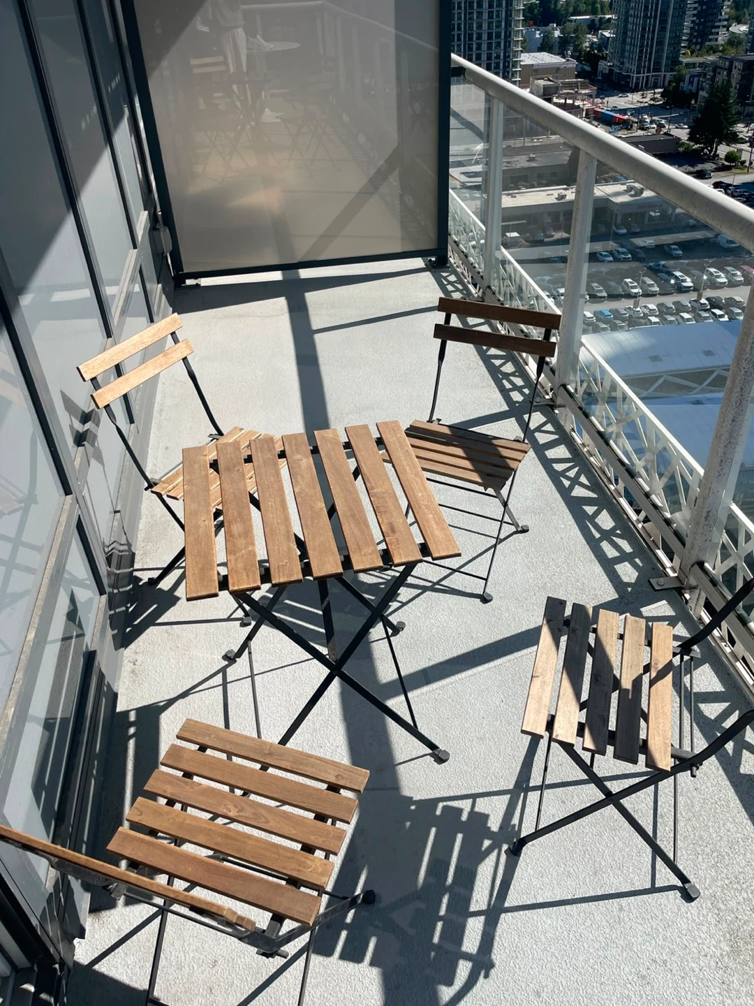 Wooden Folding Bistro Set