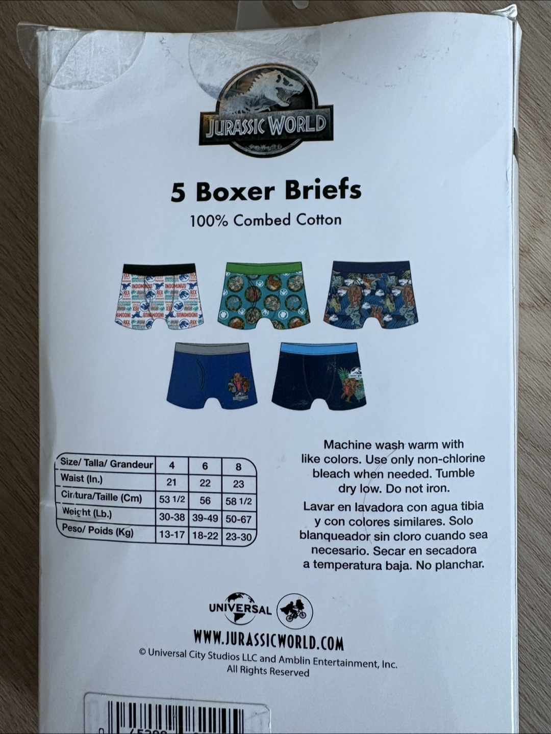 Jurassic World 5 Boxer Briefs - Size 8 - photo 2