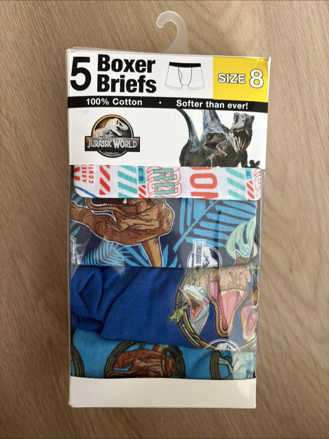 Jurassic World 5 Boxer Briefs - Size 8