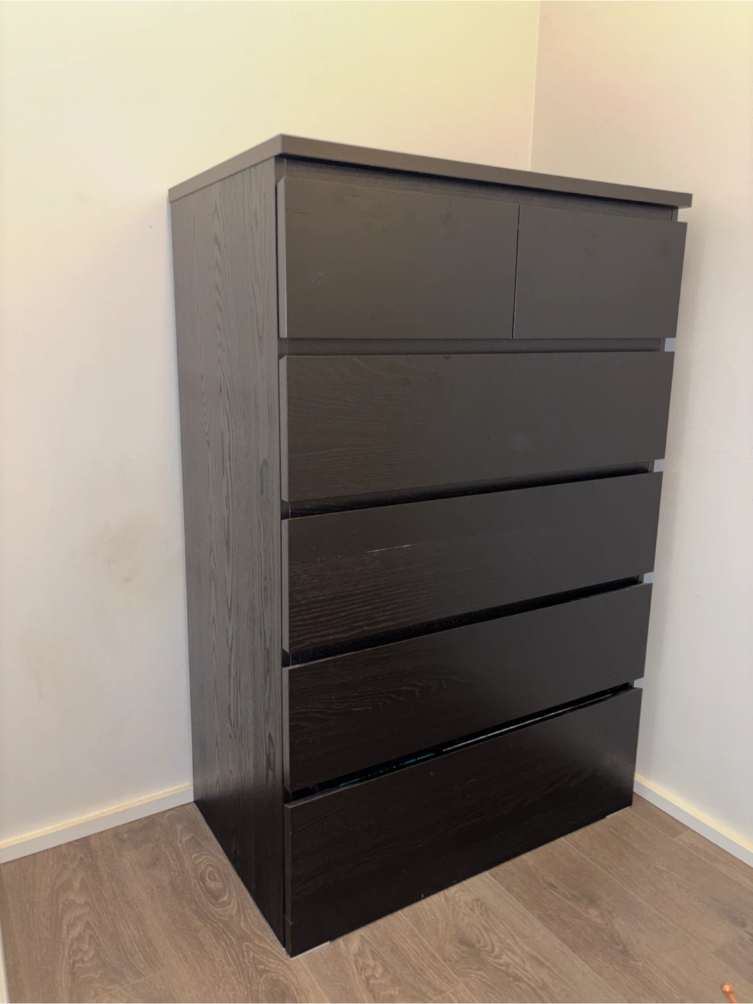 Dark Wood 6-Drawer Dresser IKEA