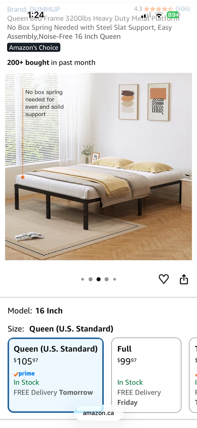 Queen 16 Inch Bed Frame - photo 5