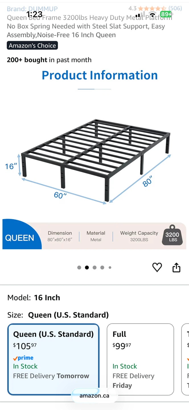 Queen 16 Inch Bed Frame - photo 2