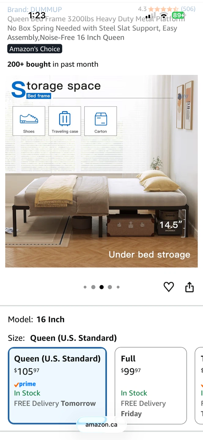 Queen 16 Inch Bed Frame - photo 4
