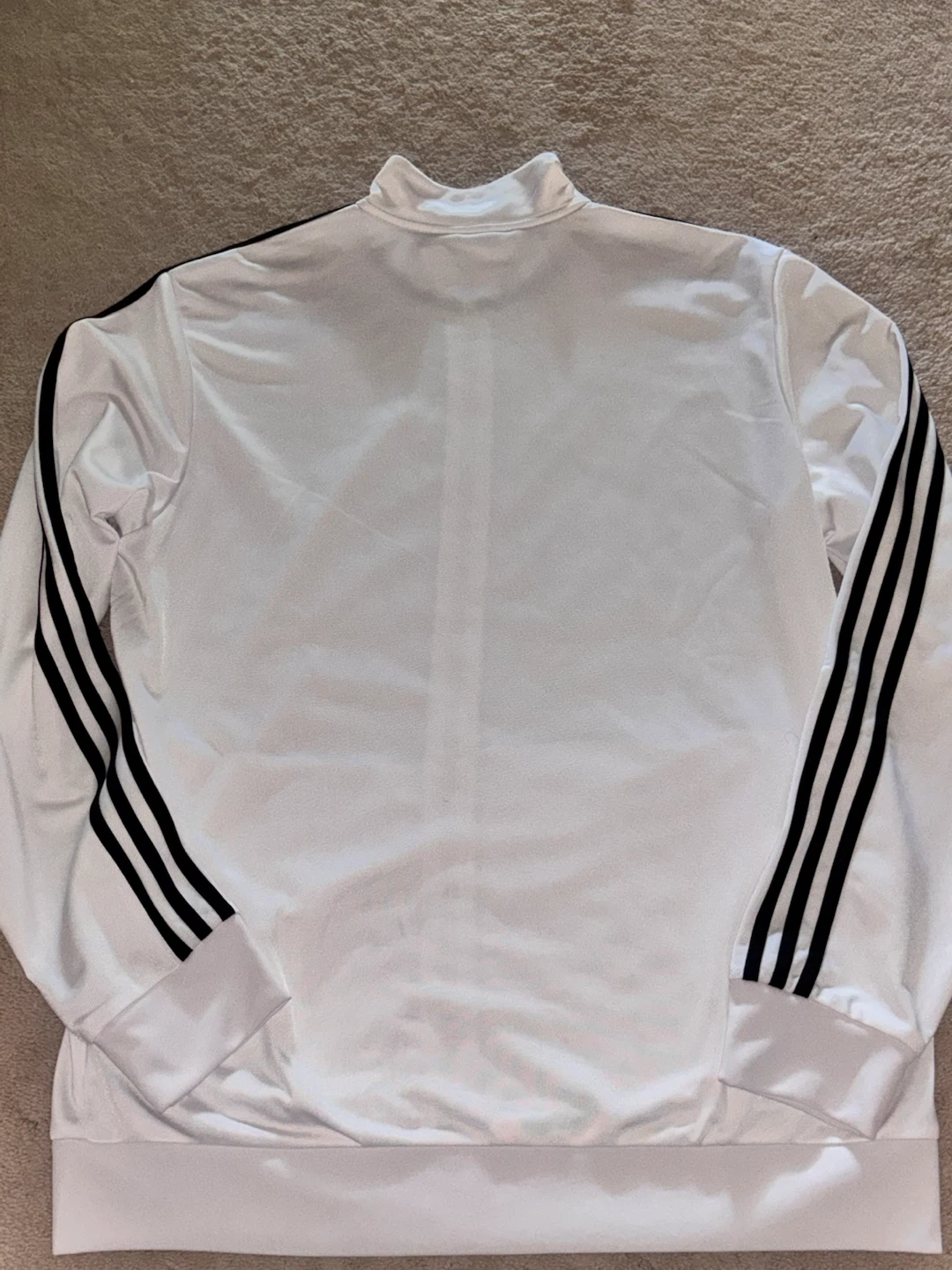 Adidas Track Jacket White with Black Stripes - photo 3