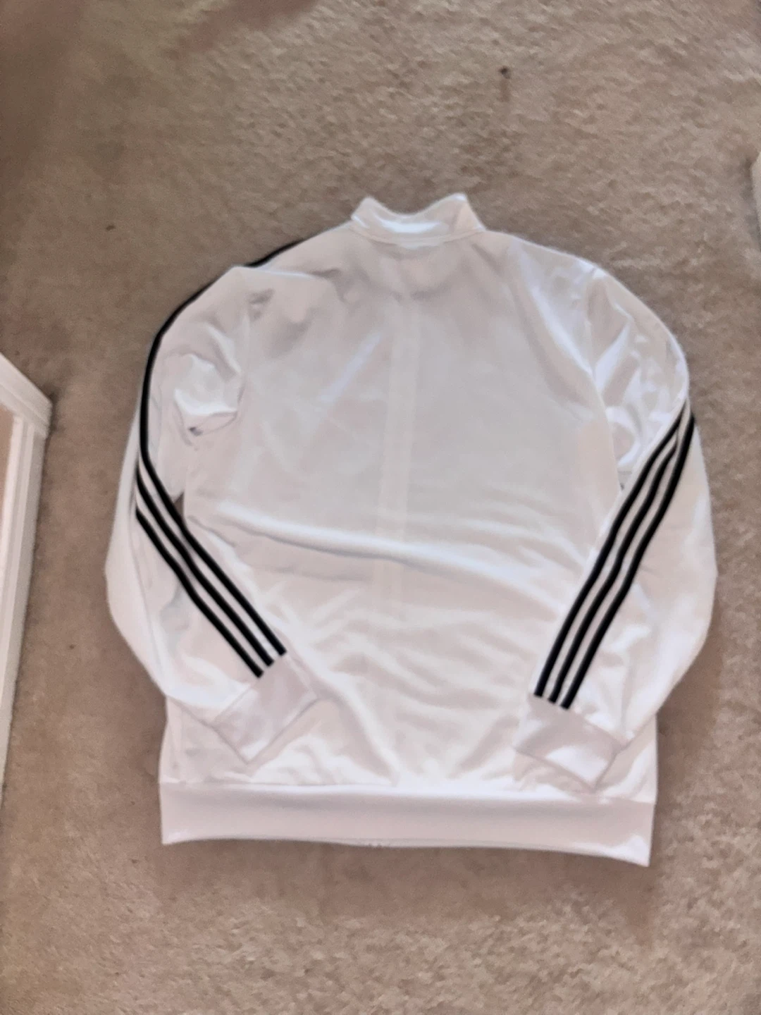 Adidas Track Jacket White with Black Stripes - photo 4
