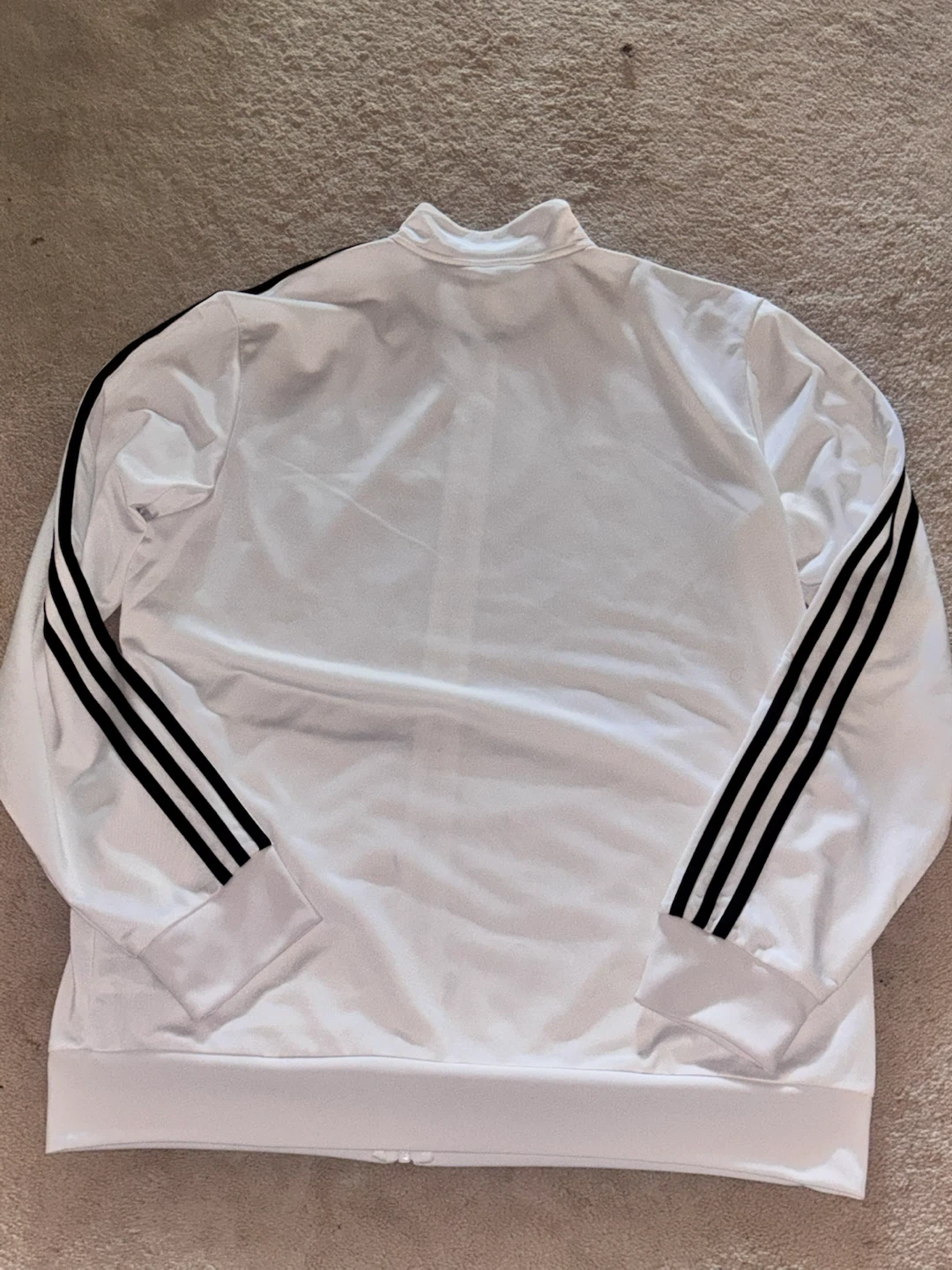 Adidas Track Jacket White with Black Stripes - photo 5