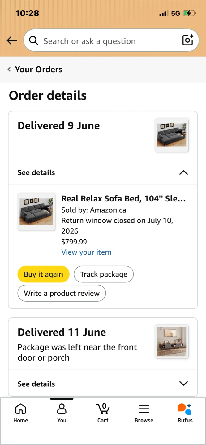 104" U-Shaped Sleeper Sofa - photo 2