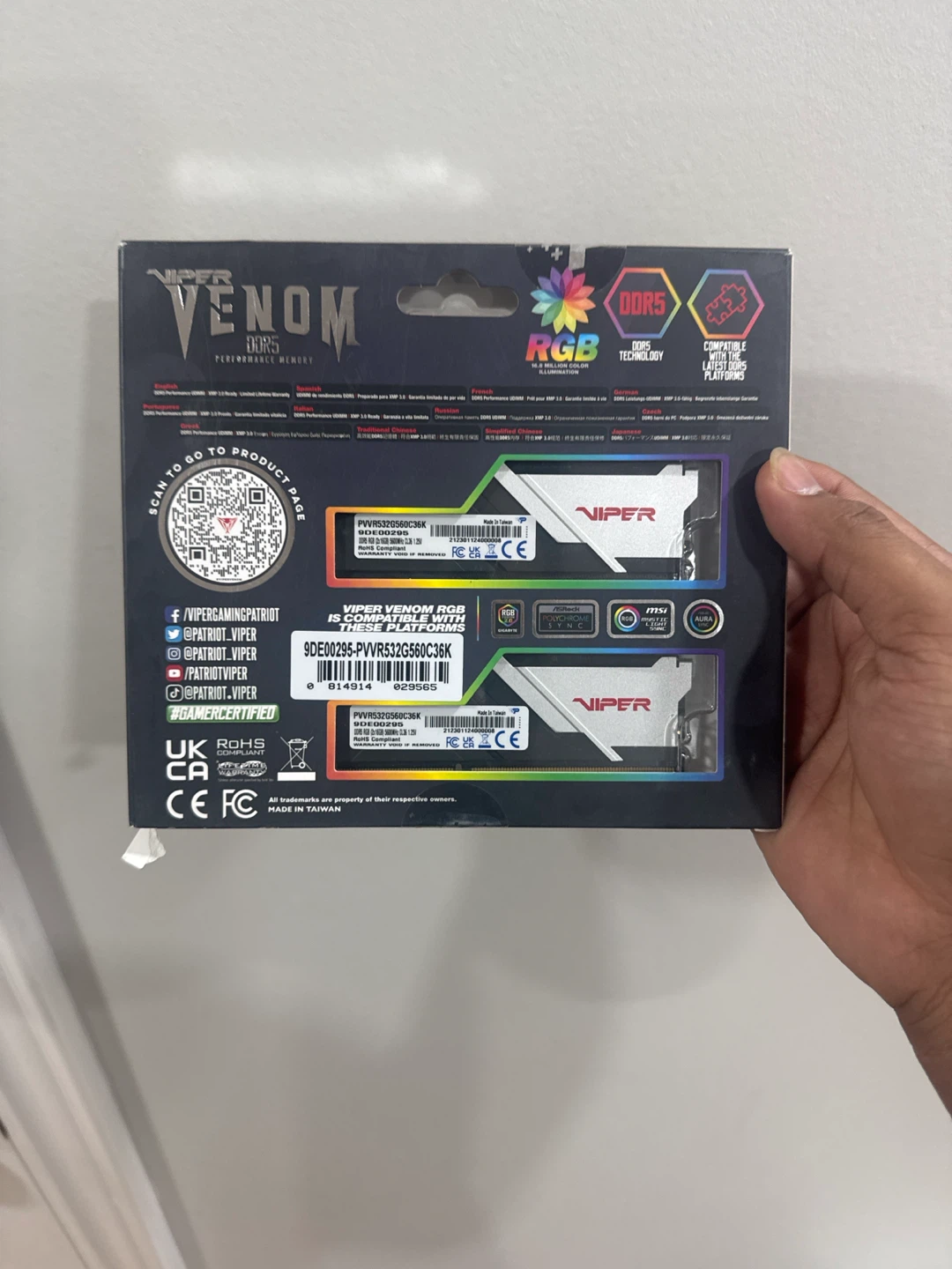 Patriot Viper Venom RGB DDR5 RAM