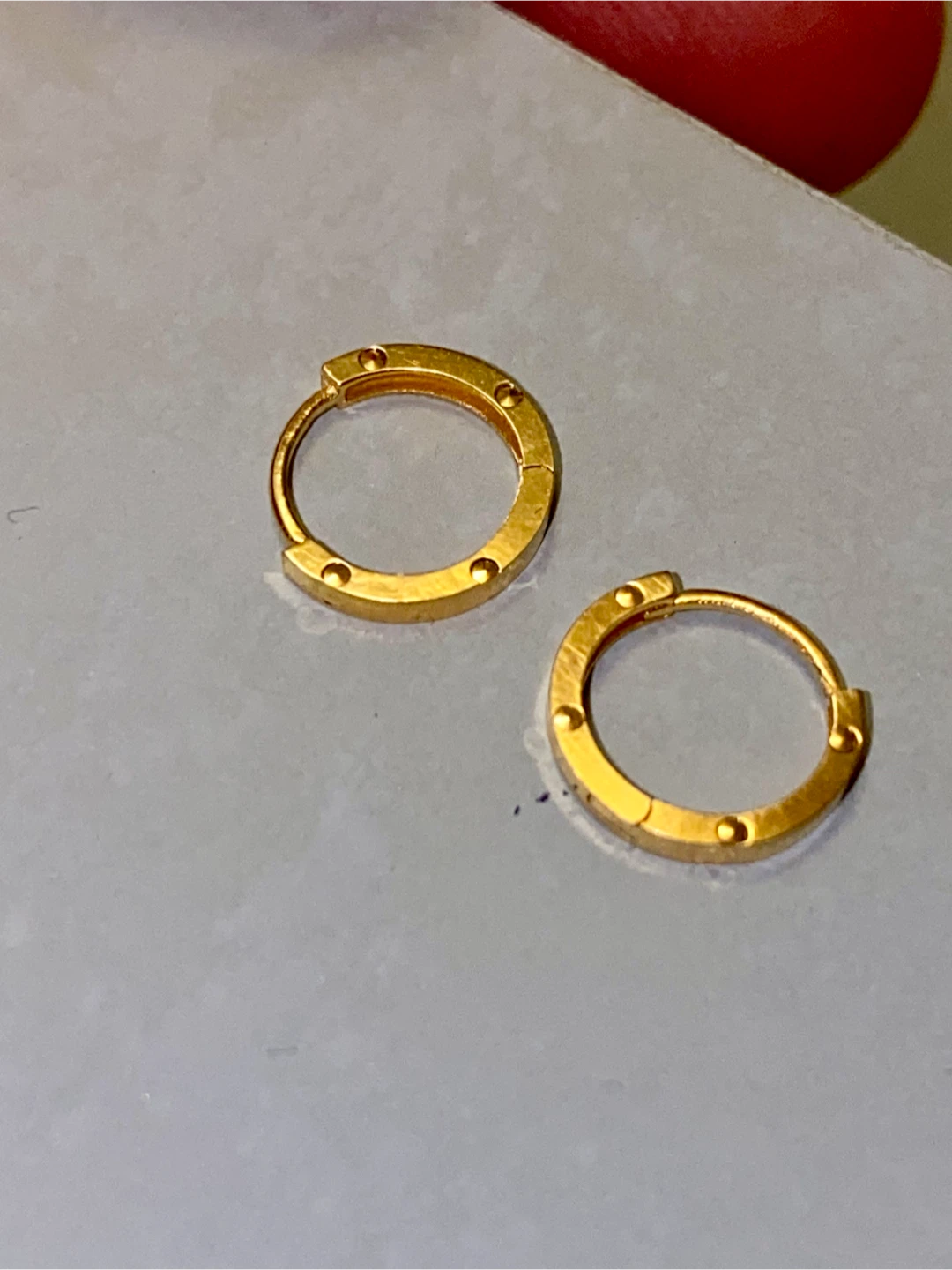 18K Gold Hoop Earrings AU750 - photo 2