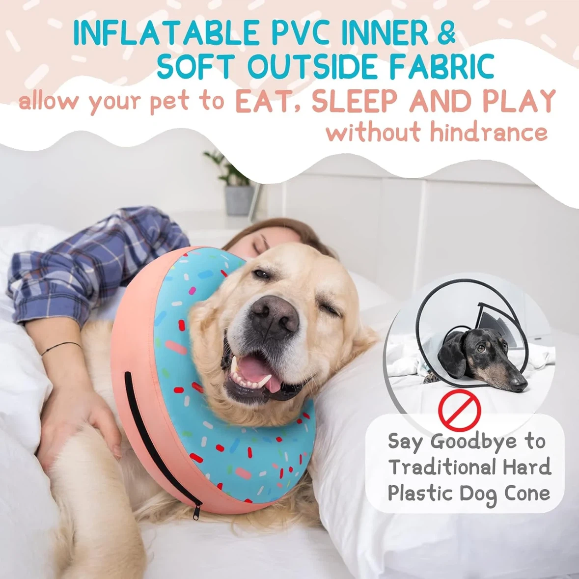 Inflatable Donut Pet Collar XL - photo 3