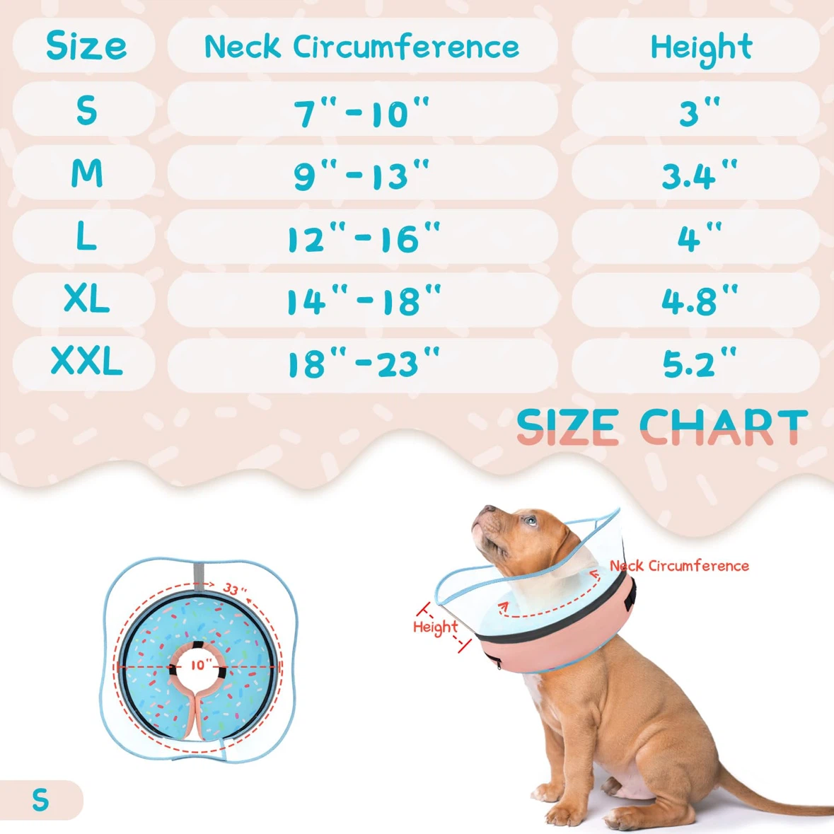 Inflatable Donut Pet Collar XL - photo 4