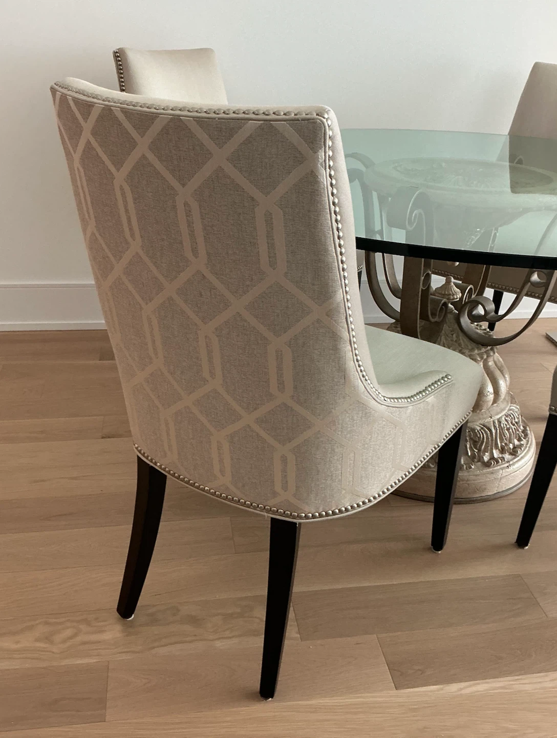 Glass Dining Room Table and 4 Chairs