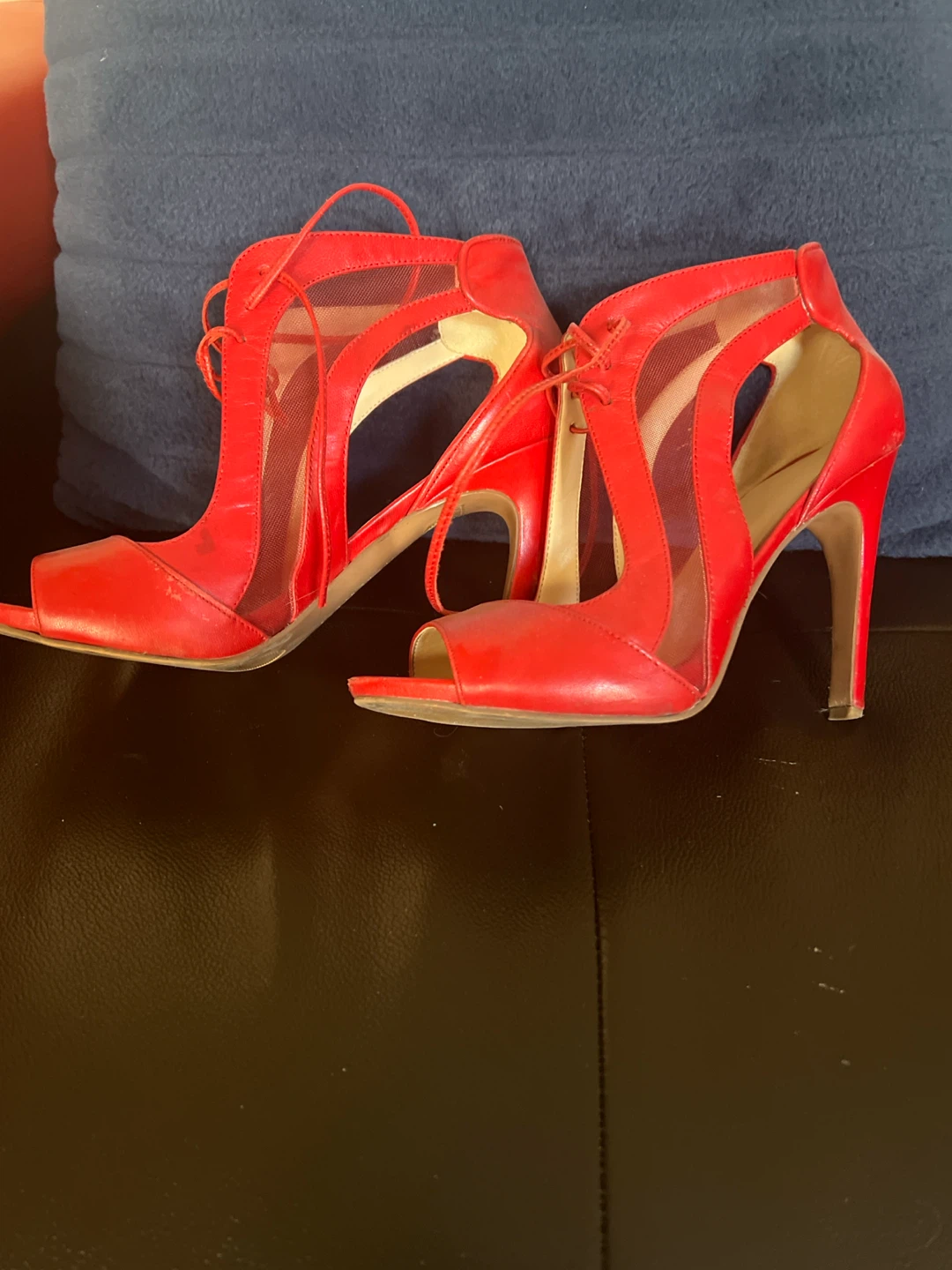 Nine West Red Strappy Heels