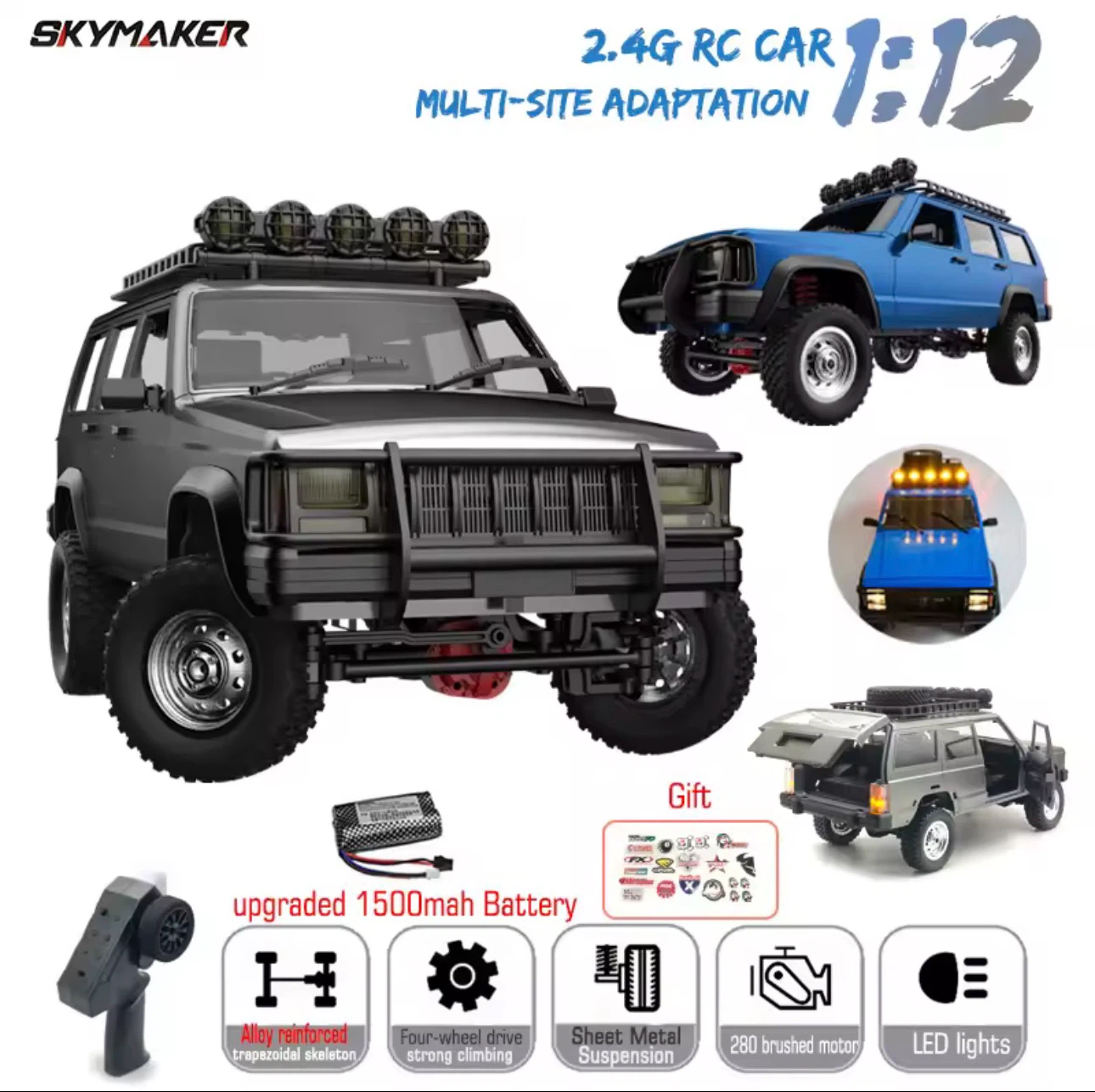 SKYMAKER 2.4G RC Car 1:12 Multi-Site Adaptation - photo 2