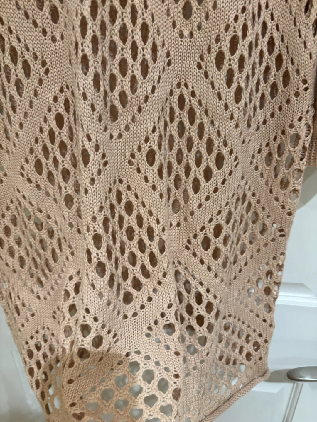 Women's Beige Crochet Sweater size medium - photo 2