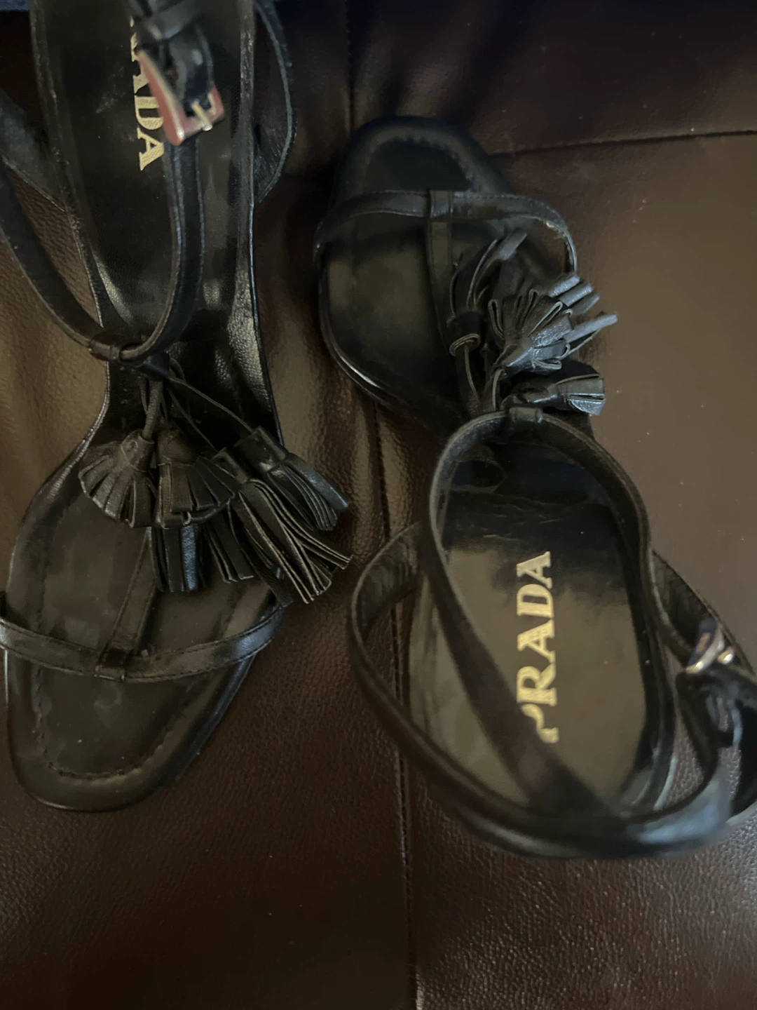 Black Prada Heeled Sandals - photo 3