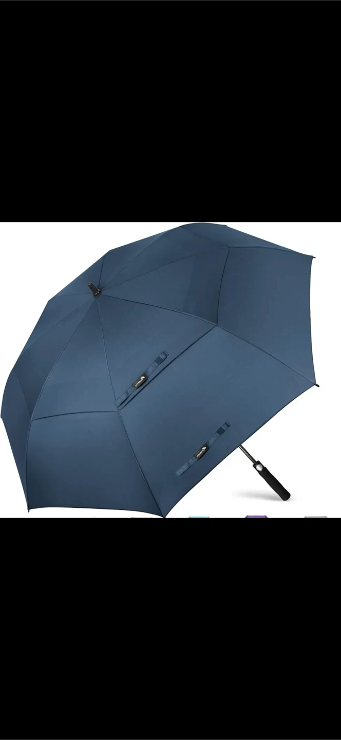 Large blue golf umbrella with a 68-inch - photo 3