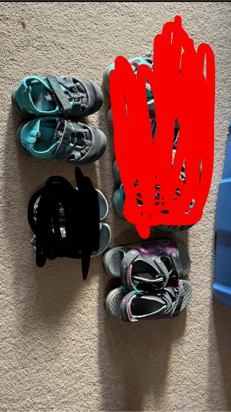 Used Children's Keen and Columbia Sandals - Various Size