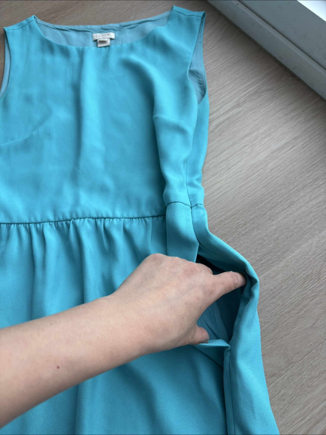 J. Crew Teal Sleeveless Dress Size 00 - photo 3