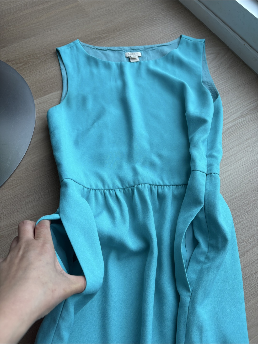 J. Crew Teal Sleeveless Dress Size 00 - photo 5