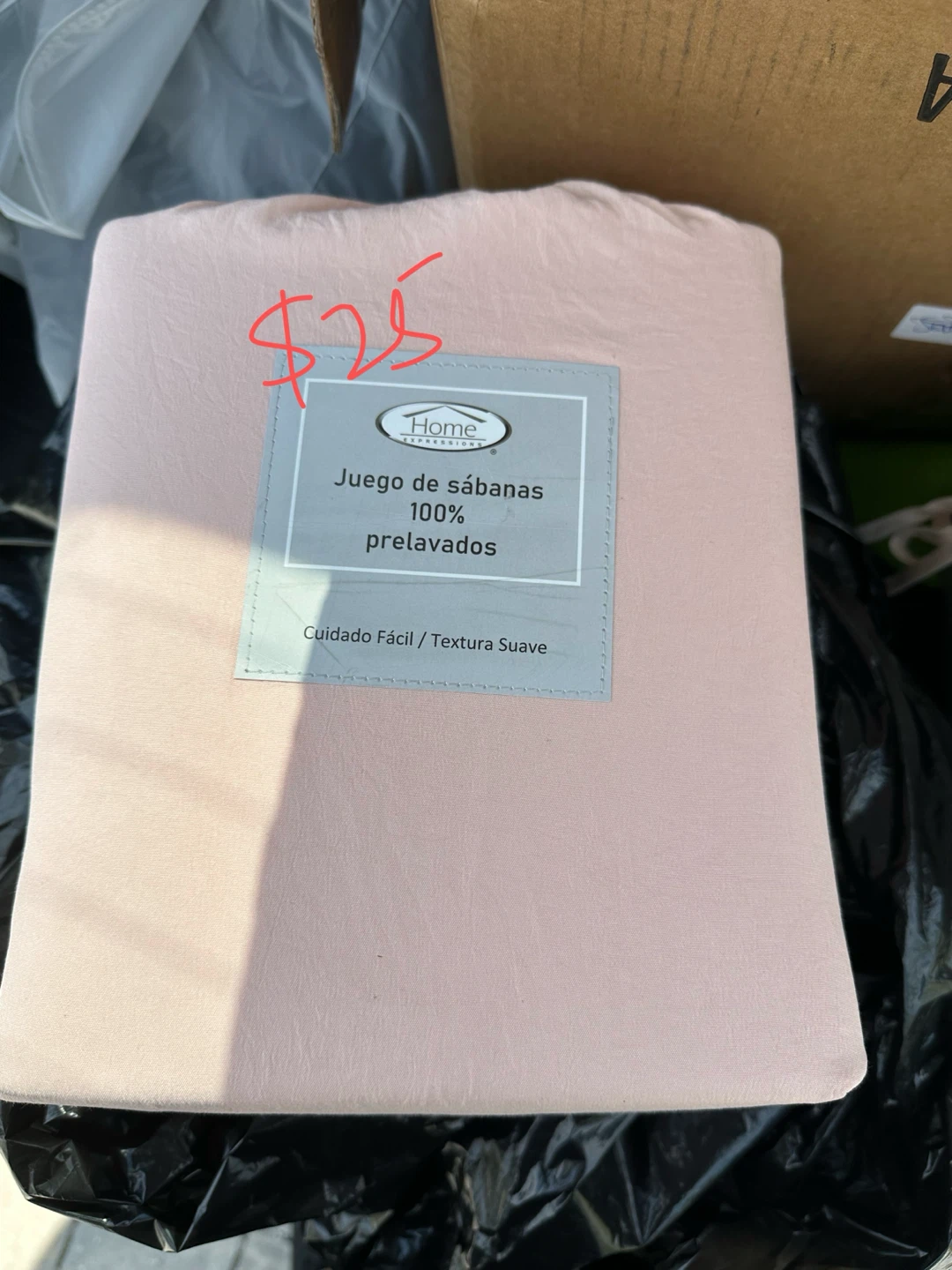 Home Collection King Size Bed Sheet Set - Pink