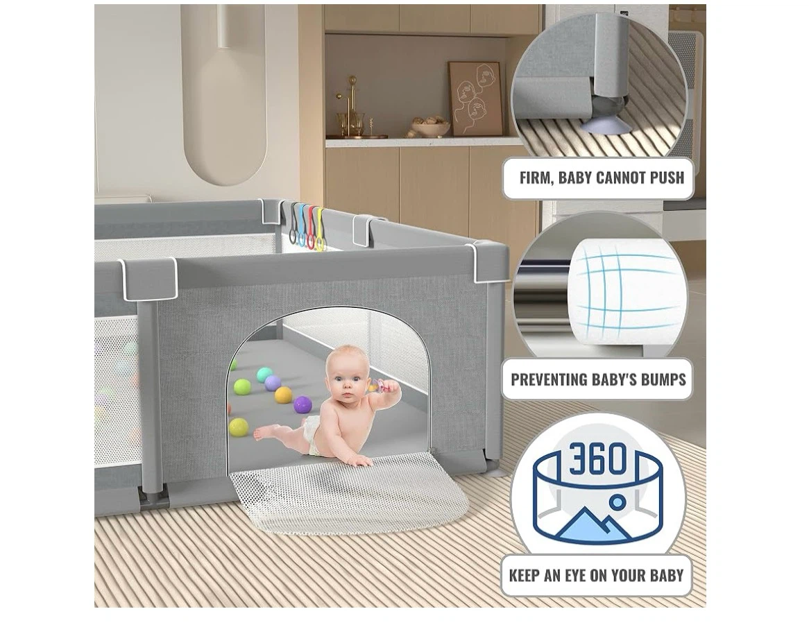 Grey Playpen with Ocean Balls and Storage Bag - photo 3