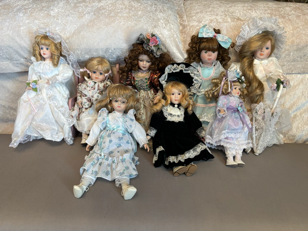 Porcelain dolls, $30 each  or best offer for full collection